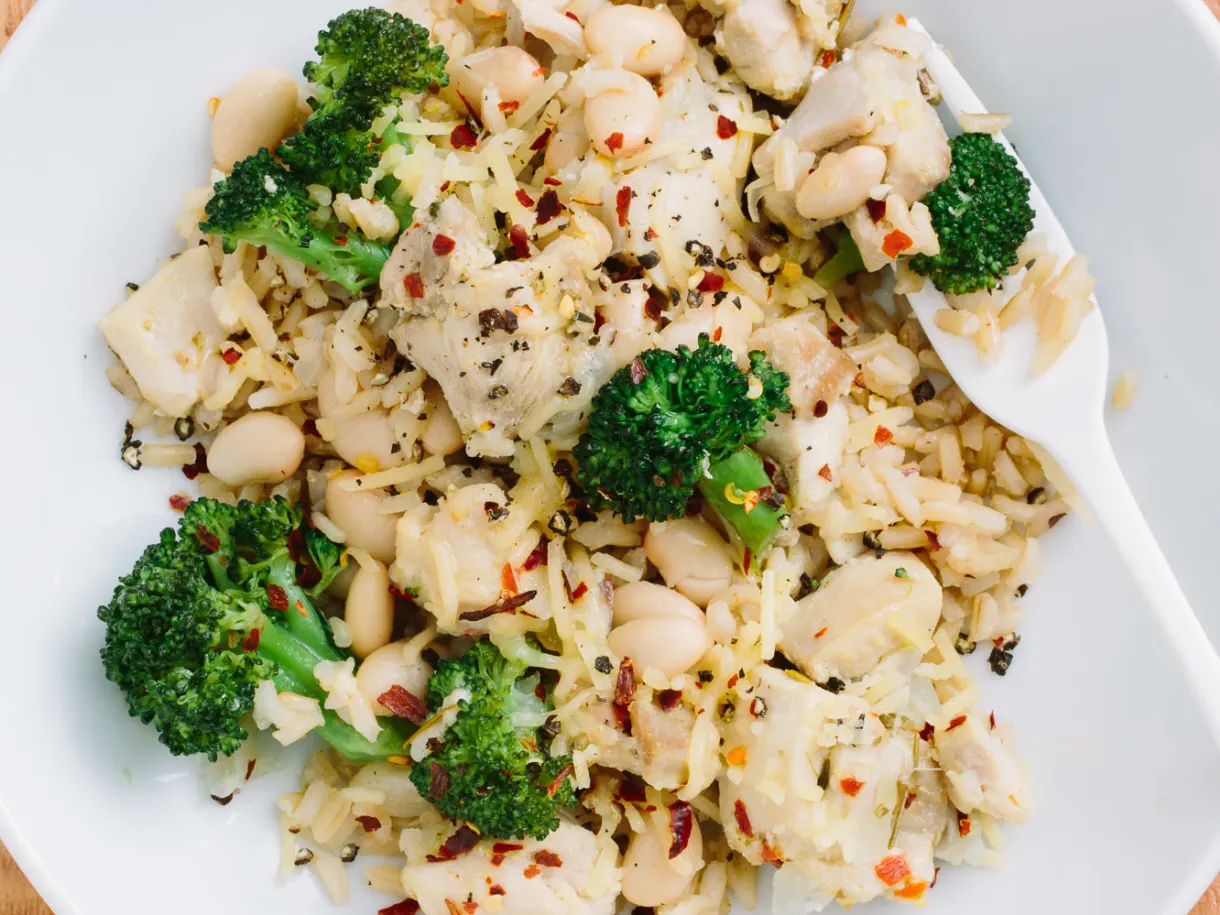Slow Cooker Italian Chicken and Broccoli Bowls