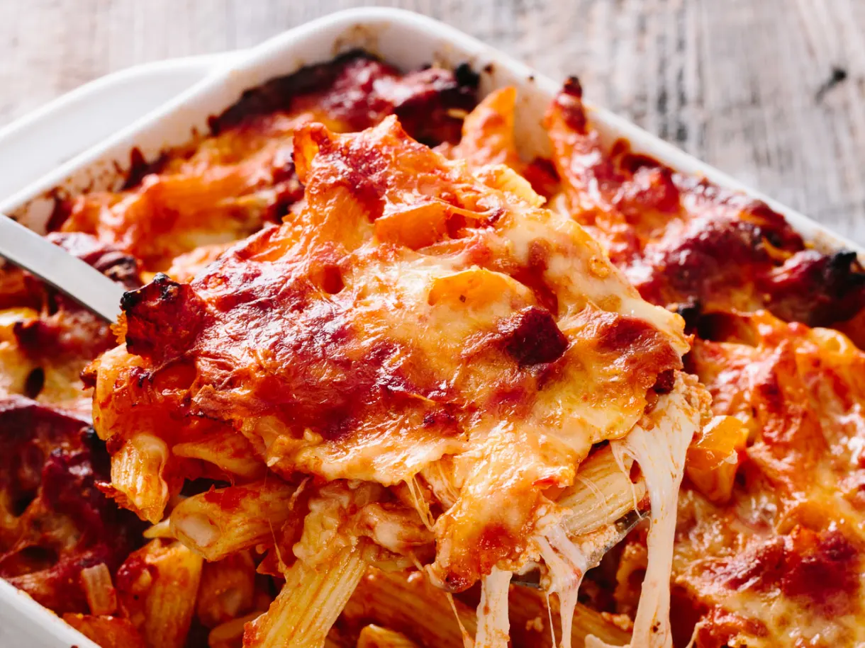 Italian Sausage and Peppers Baked Ziti