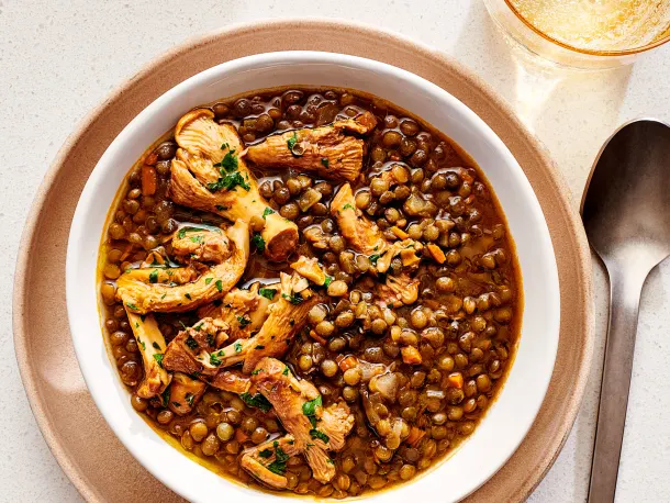 Italian Lentil and Chanterelle Soup