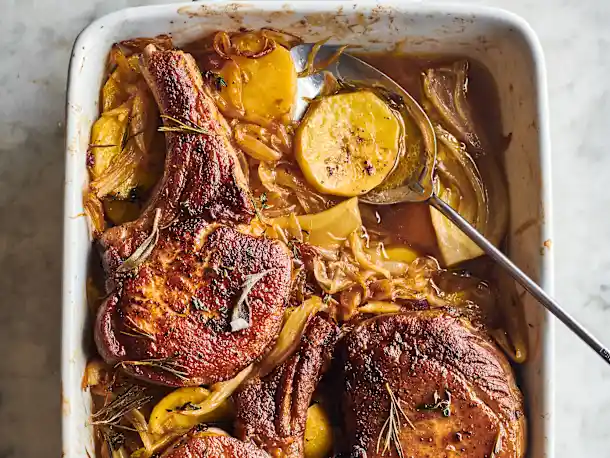 Italian-Inspired Baked Pork Chops with Potatoes
