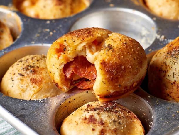 Muffin Tin Pizza Bombs