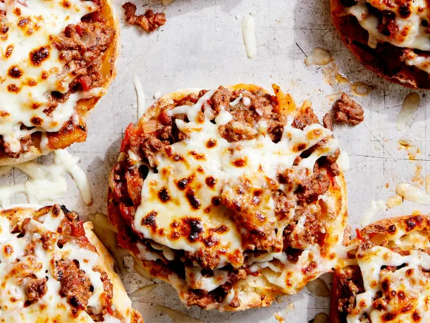 Open-Faced Pizza Burgers