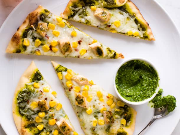 Grilled Pesto Chicken Flatbreads