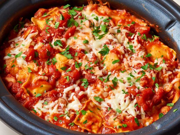 Slow Cooker Ravioli Lasagna