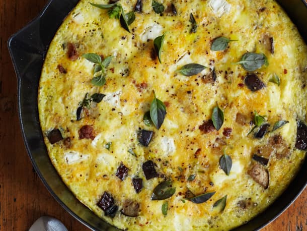 Sausage and Eggplant Summer Frittata