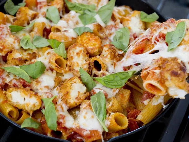 Chicken Parm and Pasta Skillet