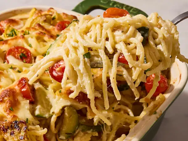 Summer Vegetable Baked Spaghetti