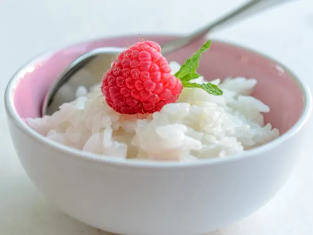 Thai Sticky Rice Pudding with Coconut Sauce