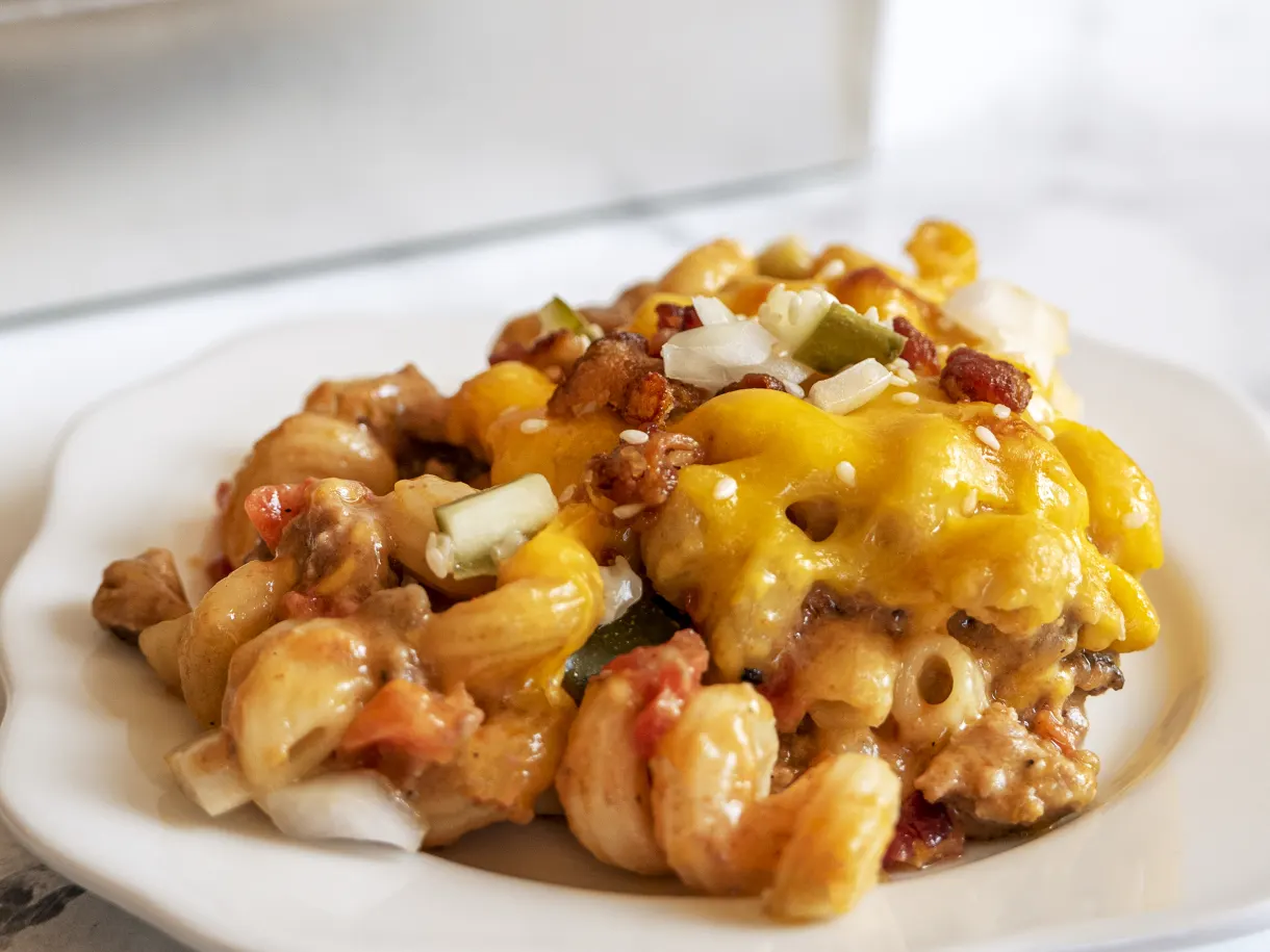 Cheesy Hamburger Pasta Casserole