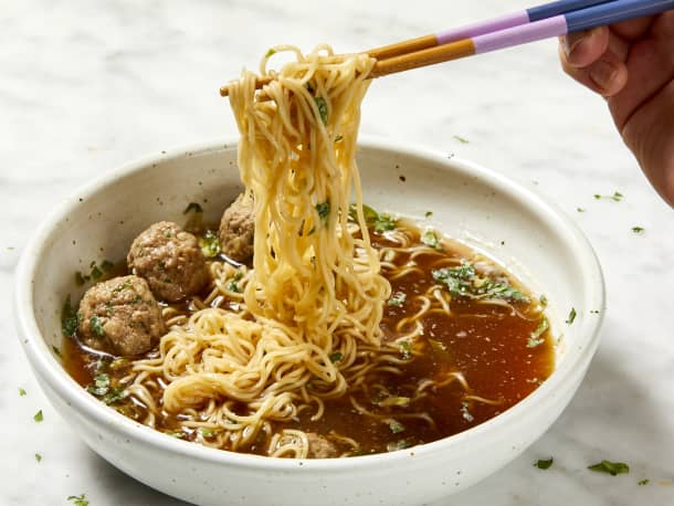Thai Meatball Noodle Soup