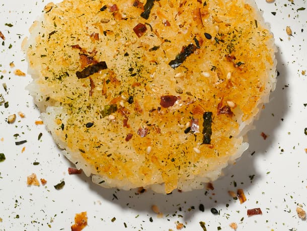 Griddled Rice Cakes with Furikake
