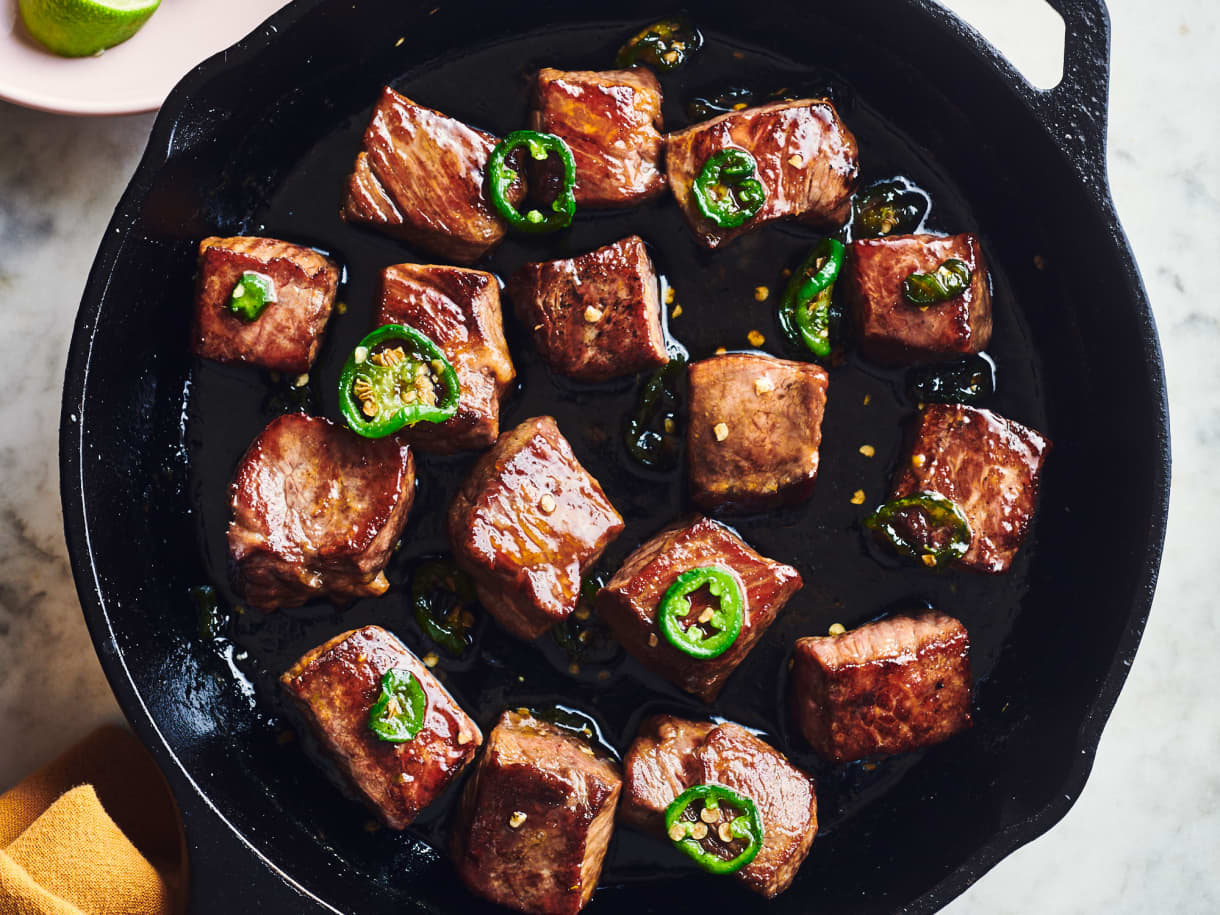 Sweet and Spicy Steak Bites