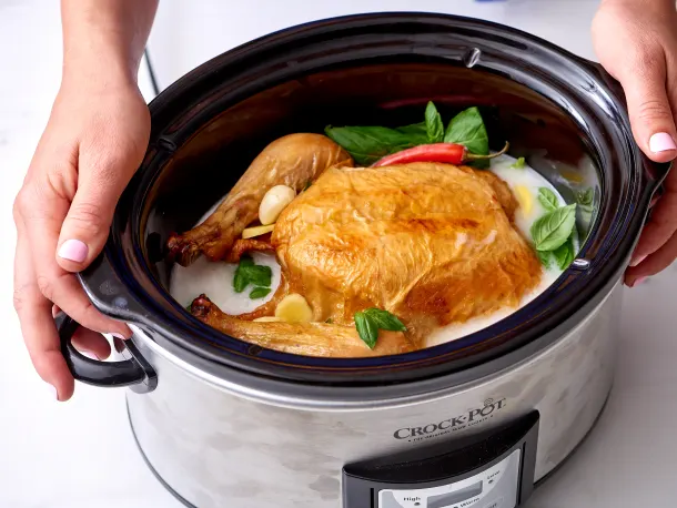 How To Cook a Whole Chicken in Coconut Milk in the Slow Cooker