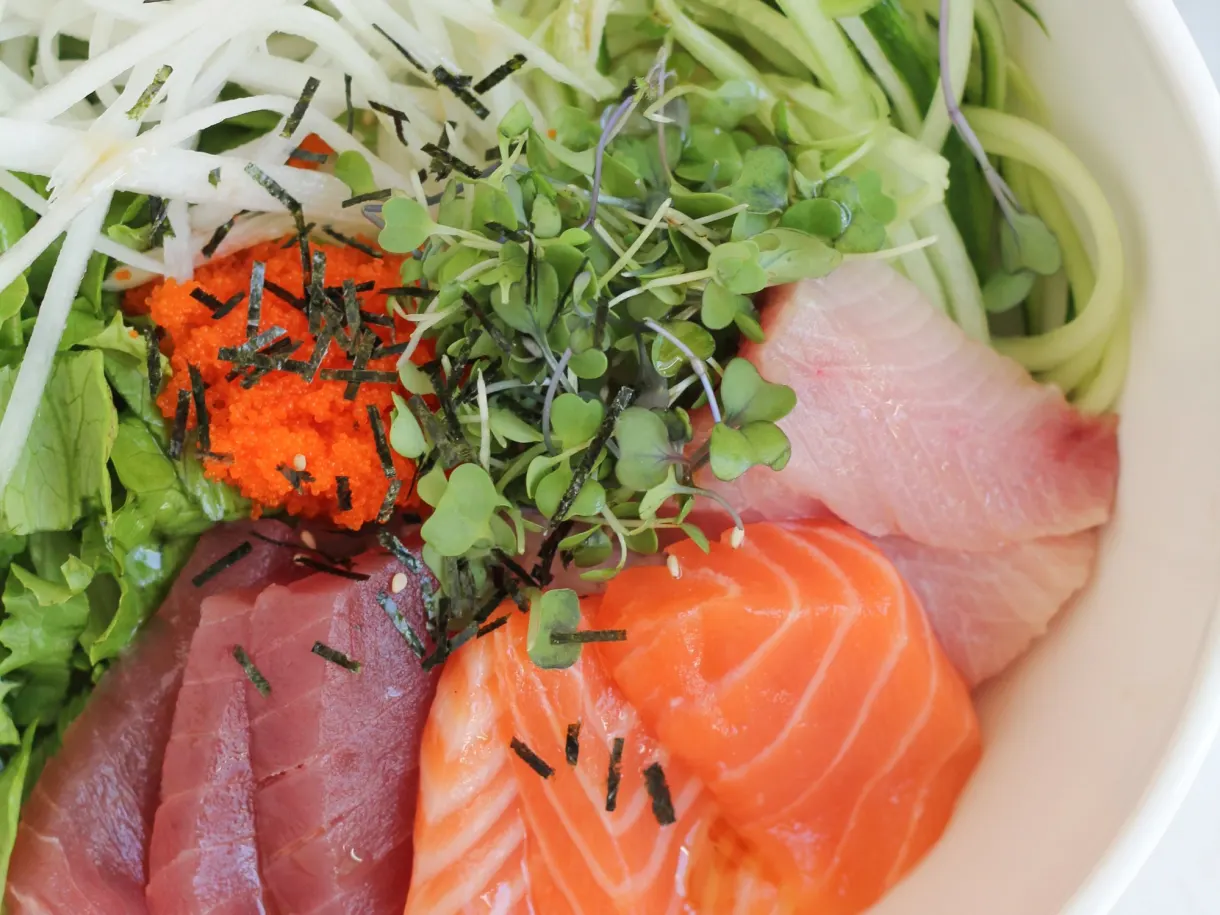 Korean Mixed Rice with Sashimi