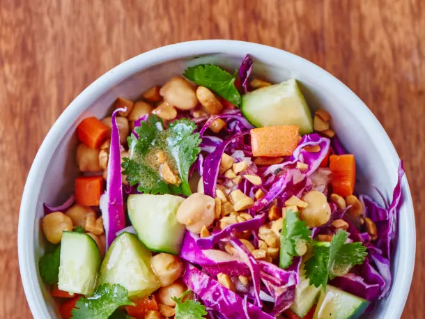 Honey-Garlic Chopped Chickpea Salad