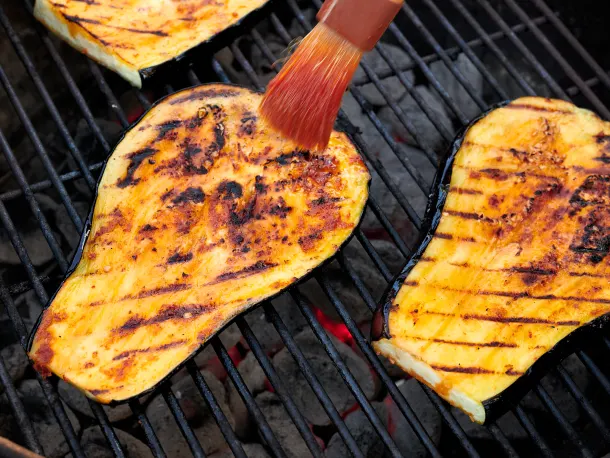 Grilled Eggplant with Prik Khing Curry