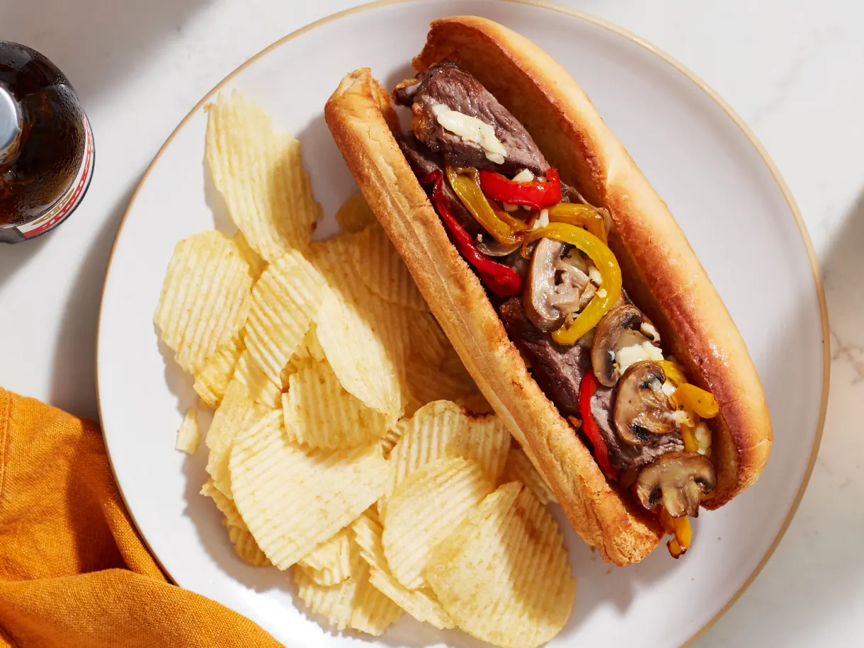 Sheet Pan Philly Cheesesteak Sandwiches