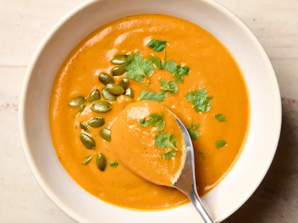 Creamy Pumpkin and Red Lentil Soup