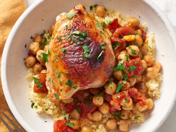 Honey Harissa Chicken and Chickpeas