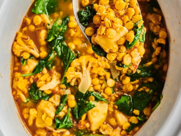 Slow Cooker Chickpeas with Vegetables (Pahari Dal)
