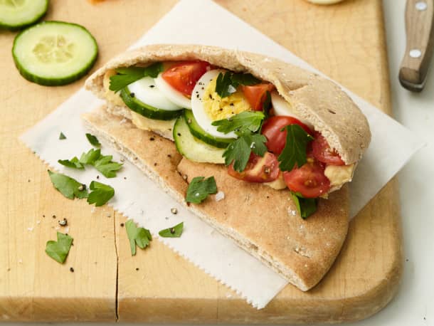 Mediterranean Breakfast Pitas