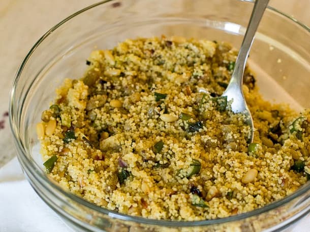 Pine Nut and Scallion Couscous