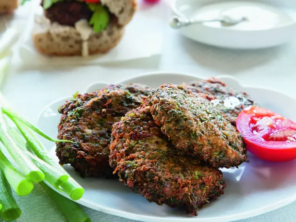 Syrian Herb and Meat Latkes (Ijeh B’Lahmeh)