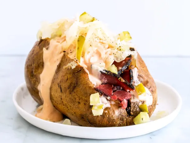 Loaded Reuben Baked Potato