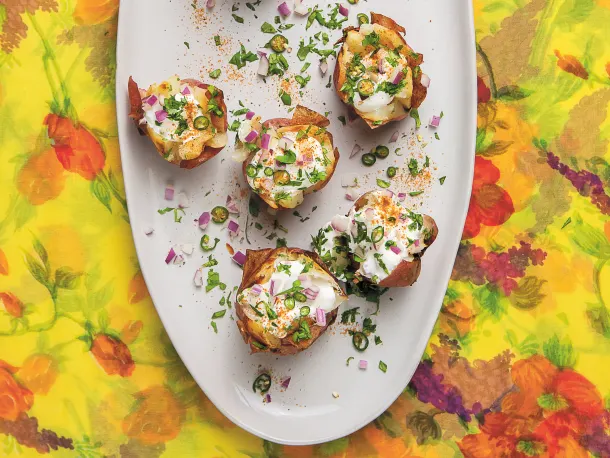 Indian-ish Baked Potatoes