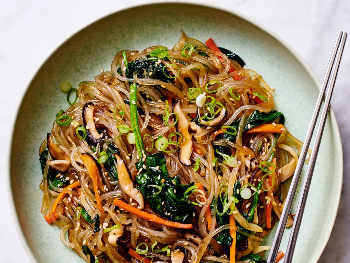 Japchae (Korean Sweet Potato Noodle Stir-Fry)
