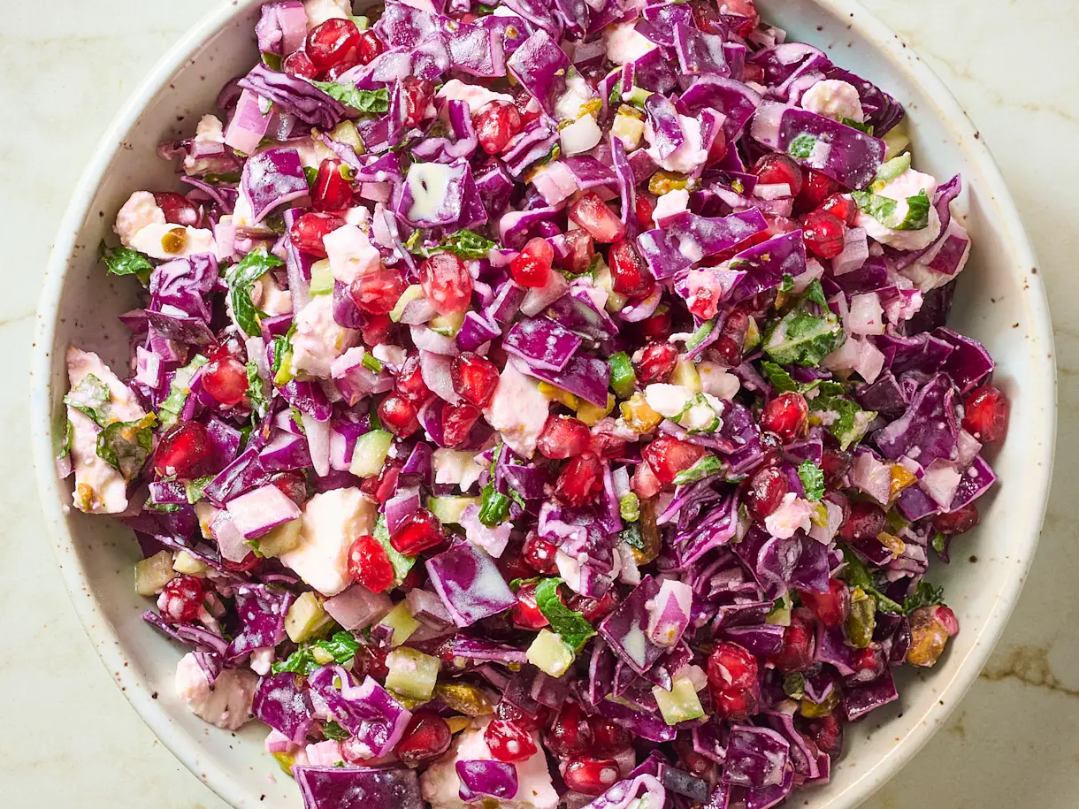 Chopped Pomegranate Scoop Salad