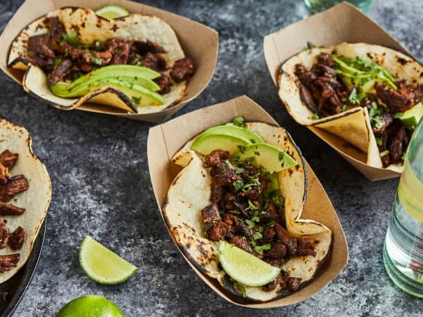 Barbacoa Tacos with Mexican Pinto Beans