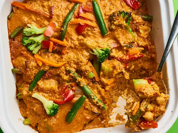 Baked One-Pan Vegetable Curry