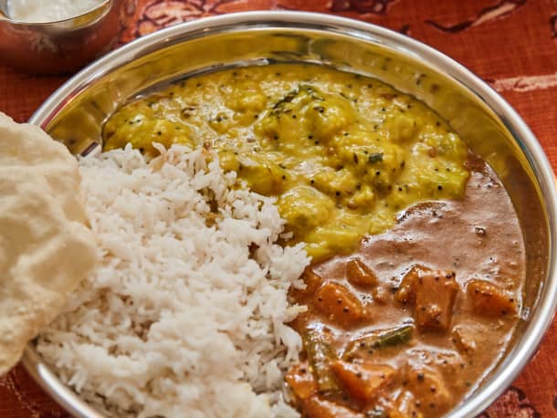 Pumpkin Gojju with Chow Chow Kootu