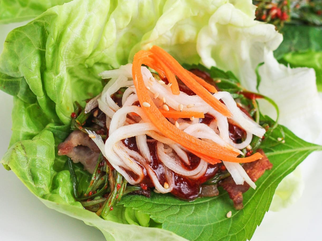 Pork Belly Lettuce Wraps
