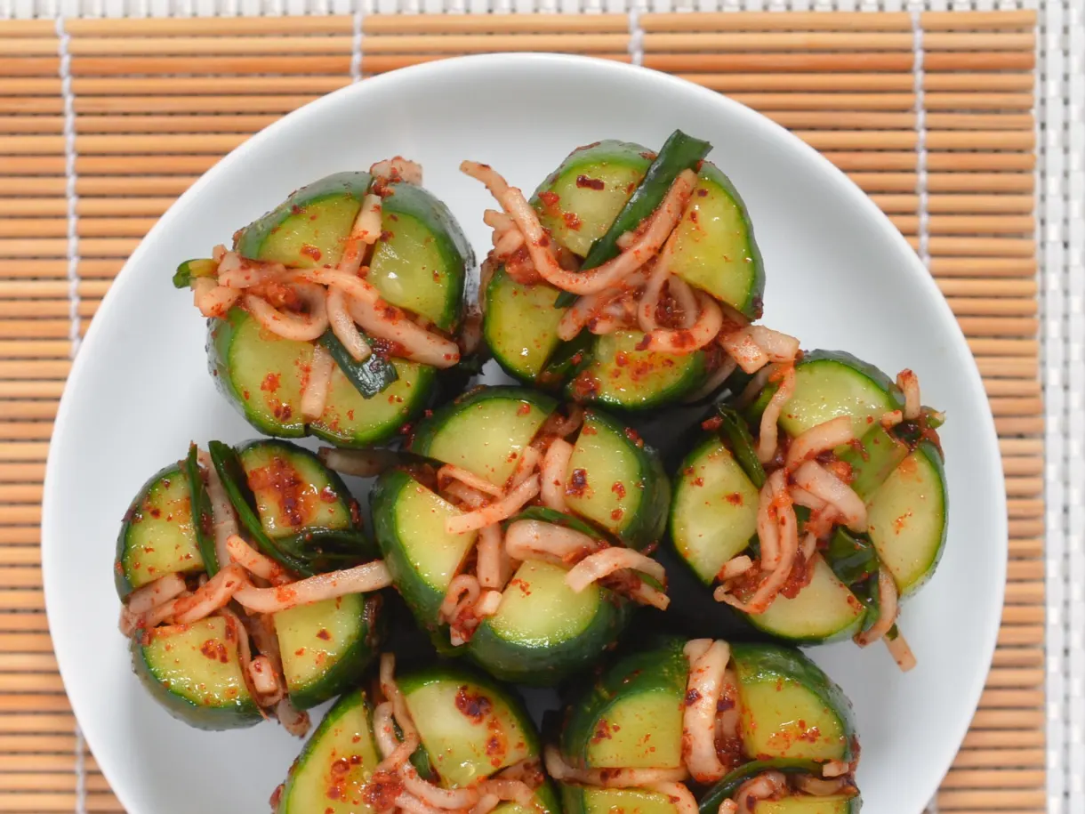 Cucumber Kimchi Bites