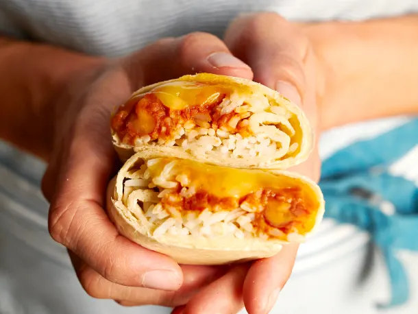 20-Minute Bean and Rice Burritos