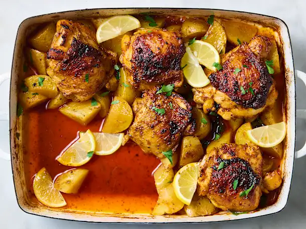 One-Pan Greek Lemon Chicken and Potatoes