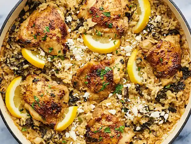 Olive & Mango’s One-Pan Greek Chicken and Rice