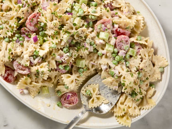 French Onion Dip Pasta Salad