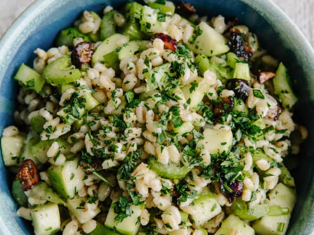 Barley Salad with Figs and Tarragon-Lemon Dressing