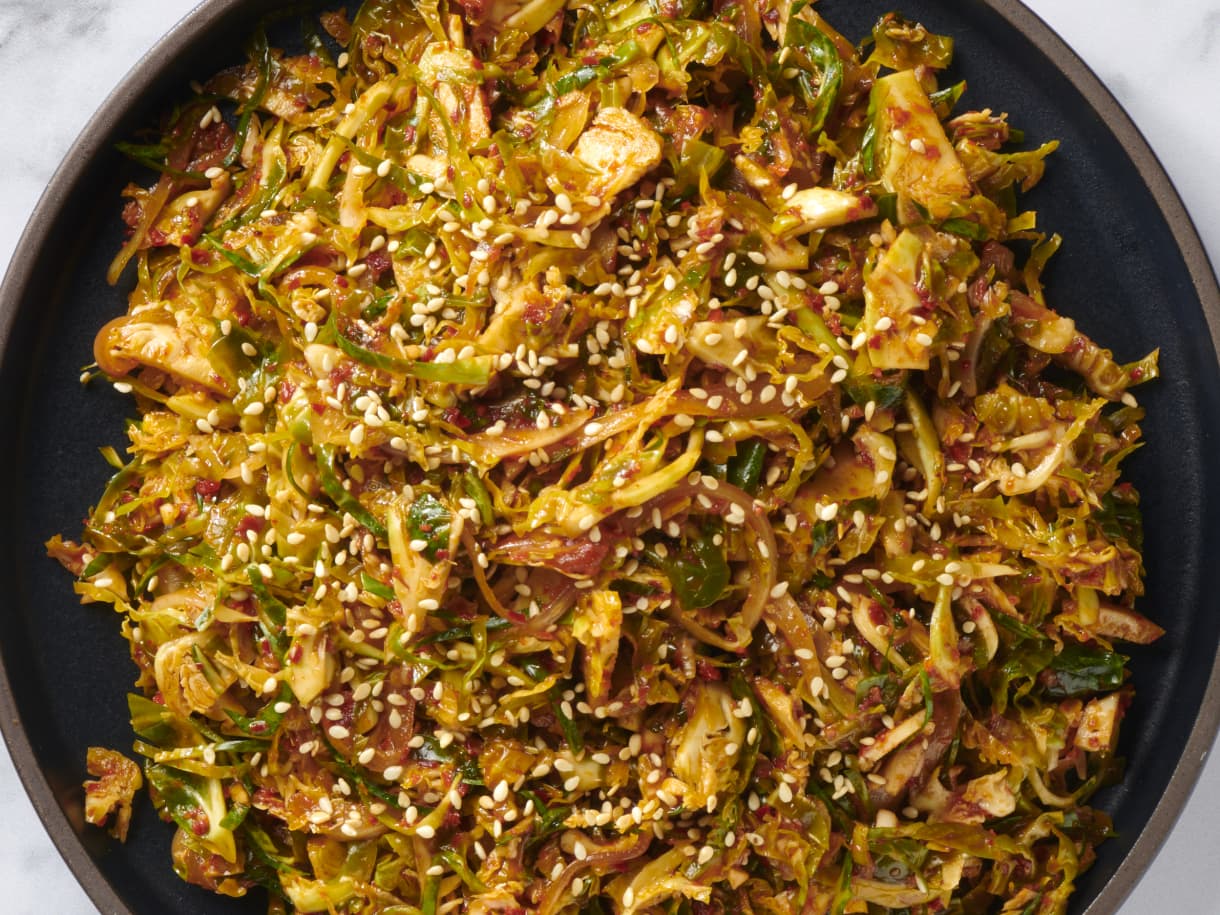 Quick Brussels Sprout Kimchi