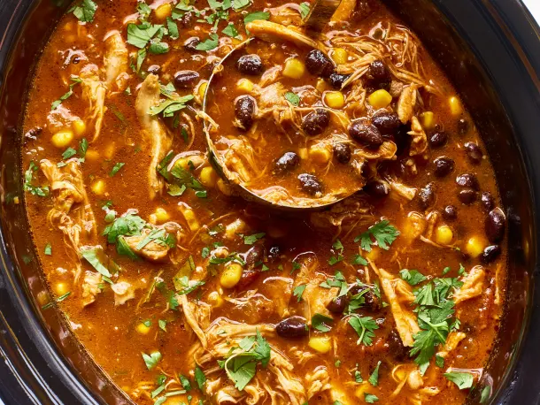 Slow Cooker Chicken Enchilada Soup