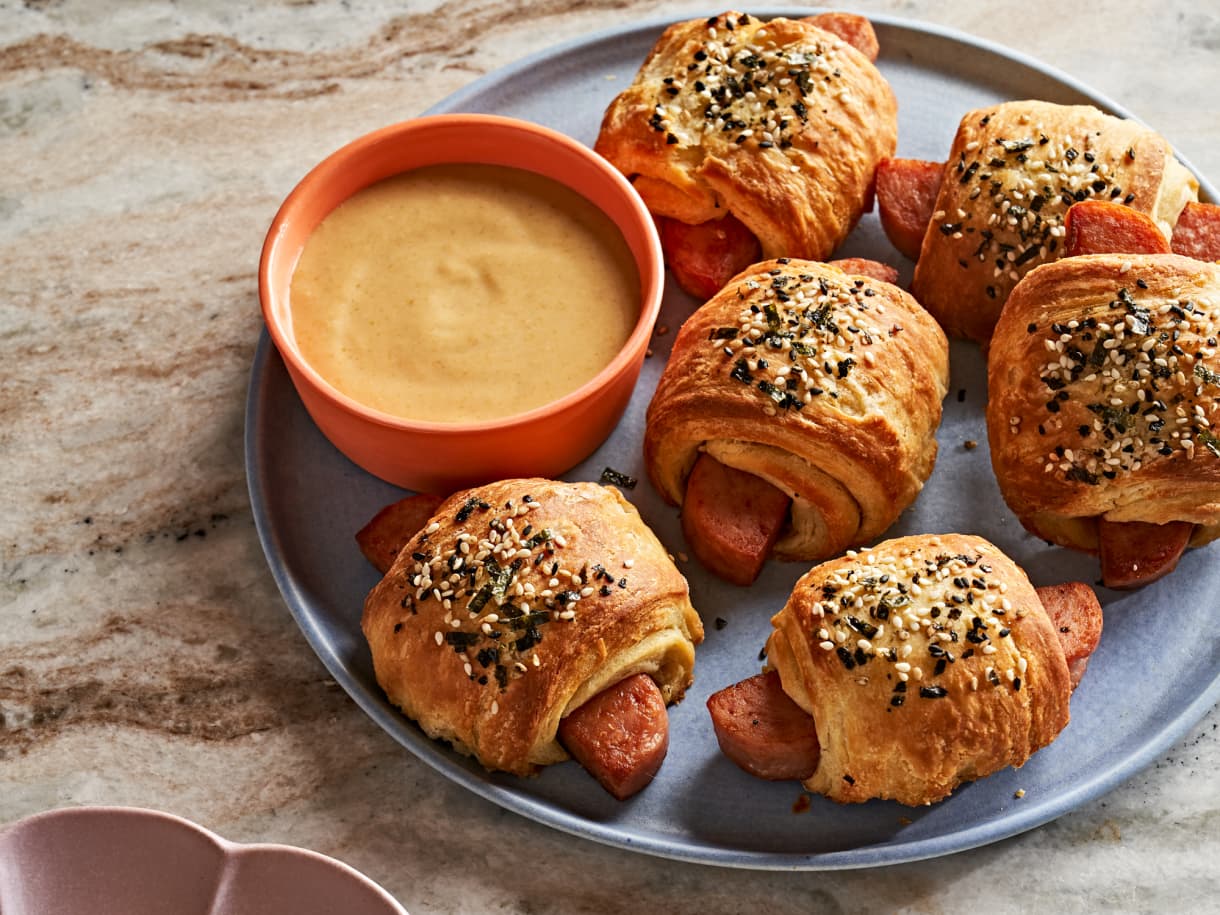SPAM in Biscuit Blankets with Creamy Honey Mustard Dip