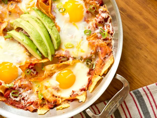Skillet Chipotle Chilaquiles with Eggs