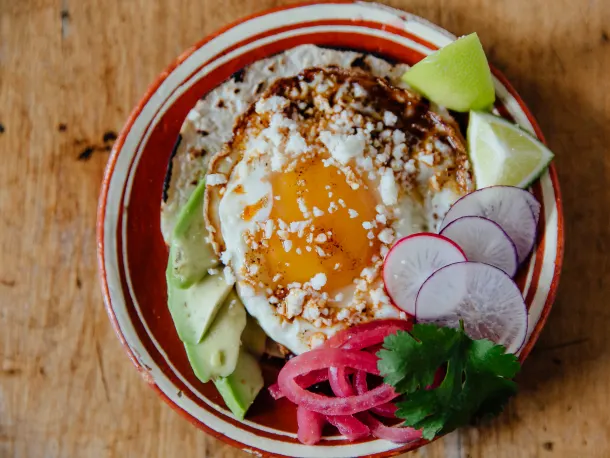 Fried Egg Taco with Toasted Chile Oil