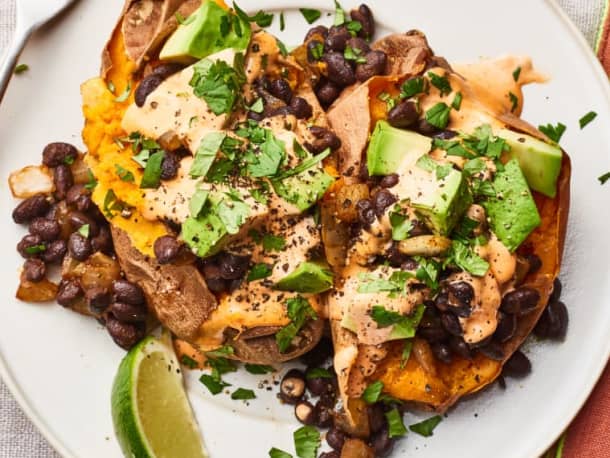 Vegetarian Stuffed Sweet Potatoes