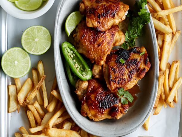 Peruvian Roasted Chicken with Green Sauce