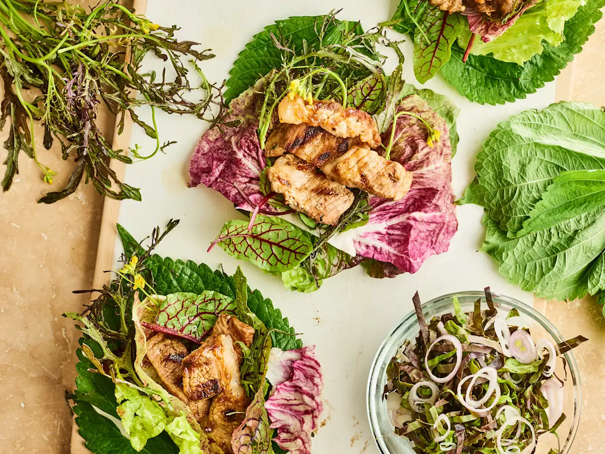 KBBQ Perilla Wraps