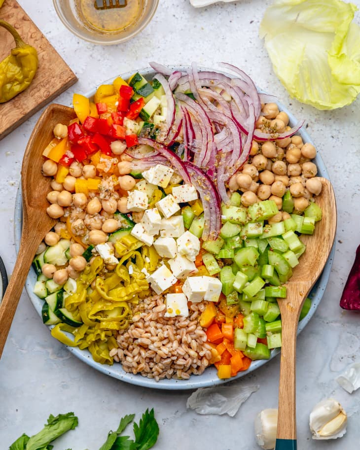 Mediterranean-Style Chopped Salad with Oregano Vinaigrette